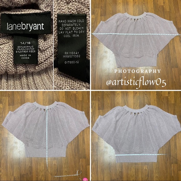 NEW! Lane Bryant Herringbone Metallic Sweater NWOT - Picture 4 of 4